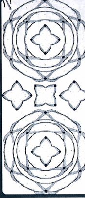 Circle Frame Gold Transparent Stitch Embroidery Peel off - 319GT-Peel