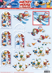 Mickey Mouse and Friends Skiing in the Snow. - 33DIS