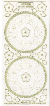 Embroidery Glitter Stitch - Circles Gold Transparent - 341GT-Peel