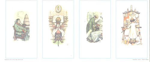 Anton Pieck Set of 4 Pictures - 3522