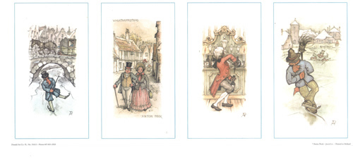 Anton Pieck Set of 4 Pictures - 3523