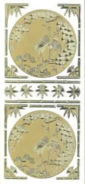 Oriental Birds 2 Embossed Gold - 359G-Peel