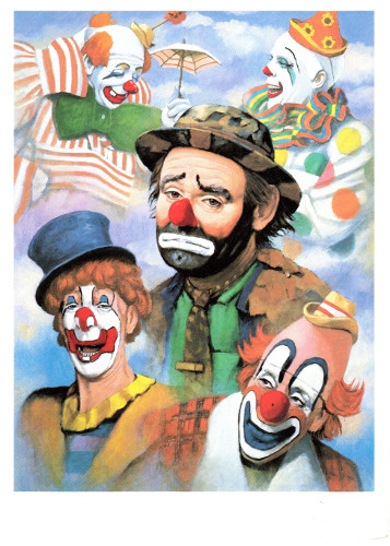 Circus Clowns Print Size 8 x 6 - 3656