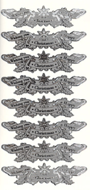 Wishing You A Happy Christmas Embossed Silver - 371S-Peel