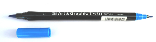 Zig Art Graphic Twin Pen Colour Cyan - TUT-80/37