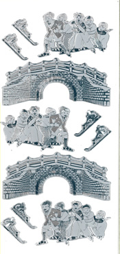 Ice Skaters Silver Transparent - 381ST-Peel