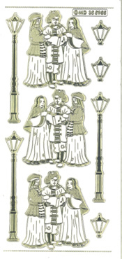 382GT-Peel Carol Singers Embossed Silver - MD355955