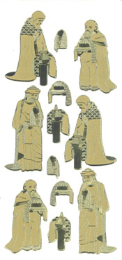 Three Kings Embossed Silver - 383S-Peel