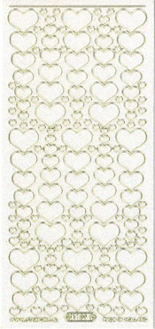 Glitter Hearts Silver - 403S-Peel
