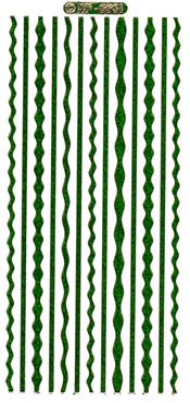 Straight And Wavey Borders Colour: Holographic Green - 415GR-Peel