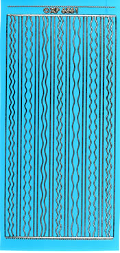 Straight and wavey Borders Colour: Soft Blue - 415PB-Peel