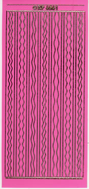 Straight and Wavey Borders Colour: Soft Pink - 415PP-Peel