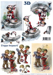 Little Girl And Boy At Christmas - 4169112