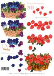 Pansies and Rose Baskets - 416913