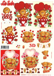 Cute Bears and Hearts Valintine Aniversary - 4169131
