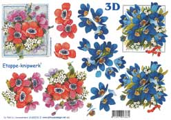Blue And Red Flowers - 4169275