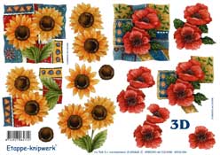 Sunflowers And Poppies - 4169443