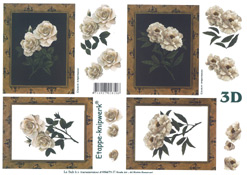 Framed White Roses - 4169473