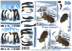 Penguins and Rabbits in the Snow - 4169506