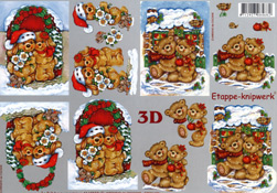 Cute Dog and Bears At Christmas - 4169558