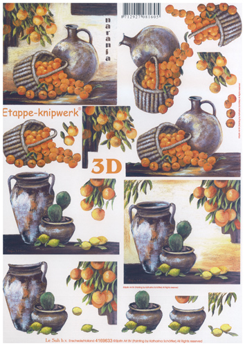Orange and Lemon Pots A4 Sheet - 4169633 B