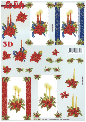 Candle and Bouquet Card Designs - 4169947