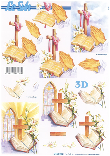 Religious Crosses Praying Hands and Bible - 4169984