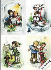 Little Girl and boy Christmas Eve - 4170174