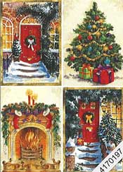 Christmas Trees Fireplaces and Doorway - 4170197