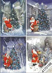 Santa with Christmas Tree Outside - 4170198