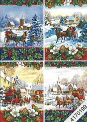 Christmas Scene With Carriages - 4170199