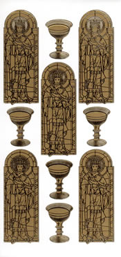 Church Window Embossed Gold - 418-Peel