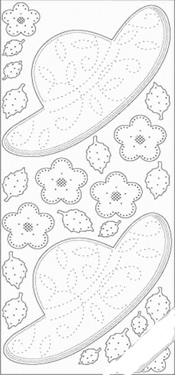 Starform Stitch Glitter Large Hats Colour: Silver - 425S-Peel