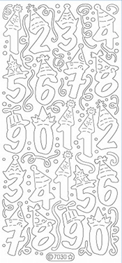 Starform Glitter Party Numbers Colour Gold - 4232g-Peel