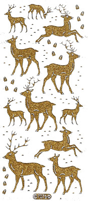 Christmas Riendeer Gold Glitter - 441GGL-Peel