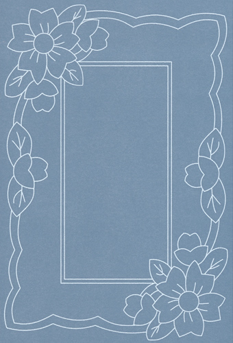 Parchment Rectangle Floral Design - 44306