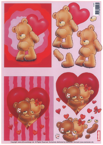 Be My Valintine cute Love Bears A4 - 464801