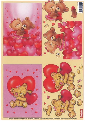 Valintine bears cute cuddley bears A4 - 464802