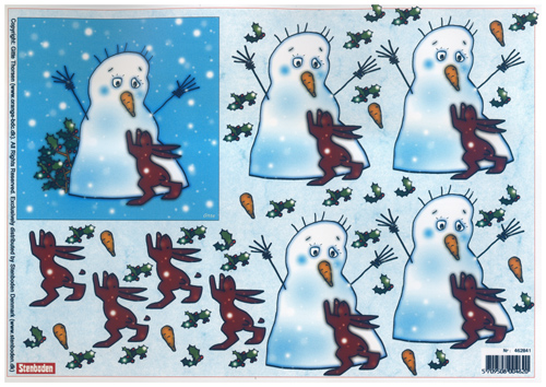 Snowman A4 Sheet - 462841 B
