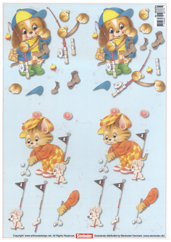 Fishing and golf cute A4 Sheet - 464054 B