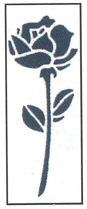 Rose Brass Stencil - 49623