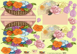 Fan and Flowers - 526014