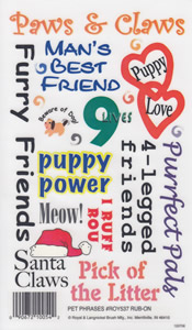 EZ Rub On Pet Phrases - 537ROY