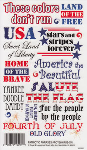 EZ Rub On Patriotic Phrases - 569ROY