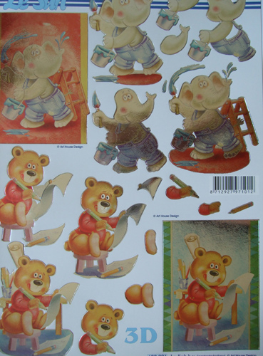 New Metallic Diecut Teds - 600001