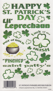 EZ Rub On St Patrick Phrases - 605ROY