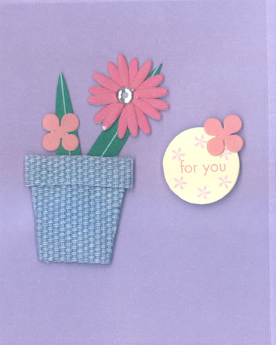 Flower in a pot with banner for you - 623023