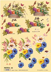 Blue and Yellow florals - 625045