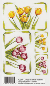 EZ Rub On Tulips Large - 626CAM