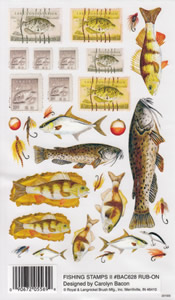 EZ Rub On Fishing Stamps 11 - 628BAC